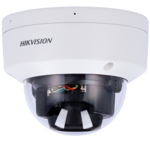 Hikvision - Câmara Dome IP da gama PRO - Resolução 4 Megapixel (2688x1520) - Lente 2.8~12 mm | MicroSD | IP67, IK10 - Luz híbrida alcance 40 m | Microfone em array - AcuSense | MD 2.0 | Alarmes | Áudio | PoE