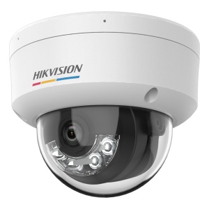 Hikvision câmara IP Dome gama VALUE ColorVu3.0 - Resolução 6 MPx | PoE IEEE802.3af - ColorVu3.0: imagem a cores HikAI-ISP F1.0 - Lente 2.8 mm | Botão de reset - Motion Detection 3.0 | Microfone integrado - IP67 | Luz híbrida até 30 m