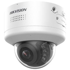 Hikvision Dome IP-Kamera PRO-Reihe 8 MPx - Varifokalobjektiv 2,8~12 mm | Motorisiertes PTRZ - Sirene und Abschreckungslicht | Dual-Array-Mikrofon – PoE+ | Audio | Alarme | ColorVu | MicroSD – 40 m Hybridlicht | Bewegungserkennung 2.0 – AcuSense | Fa-Anerkennung