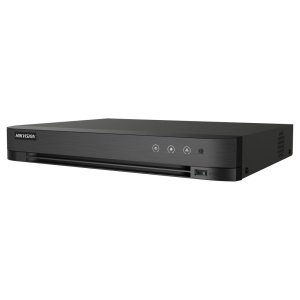 Hikvision DVR 5n1 Gama PRO - 4 CH HDTVI / HDCVI / AHD / CVBS - Até 8 canais IP - Resolução máxima de entrada 8Mpx - AcuSense (4 Ch) | Reconhecimento facial (2Ch) | 1 HDD - MD 2.0 em todos os canais | Áudio | Alarmes