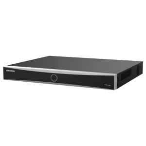 Hikvision gravador NVR 8 CH IP gama PRO - Largura de banda 80 Mbps - Resolução máxima 12 Mpx - AcuSearch | AcuSense | Reconhecimento facial - AcuSeek, pesquisa baseada em texto - Áudio | Alarmes | 2 HDD