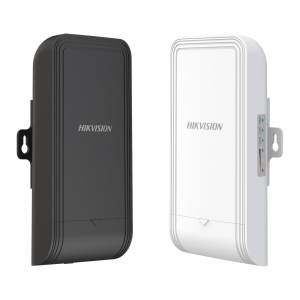 Hikvision - Ligação sem fios até 500 m - Frequência 2,4 GHz 802.11 b/g/n - 2 portas RJ45 FE PoE (In e Out) - IP55, apto para exteriores - 2 unidades combinadas