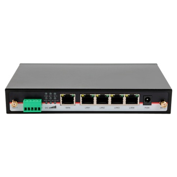 Industrieller 4G-Router von Hongdian – 2 x 4G LTE CAT 6-Module – Dual-SIM-Dual-Modem – RS232/RS485-Ports – Wi-Fi 802.11b/g/n/ac 2,4 GHz–5 GHz – 5 RJ45-Gigabit-Ethernet-Ports