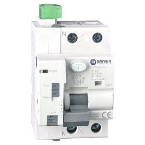 Interruptor diferencial de Rearme Automatico 2P 63A 300mA tipoA CLASSE A