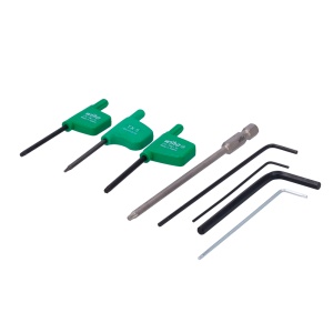 Kit de ferramentas para cilindros - Conjunto de chaves Allen e torx - Para modificar as peças e o comprimento - Compatível com cilindros S5 e S50