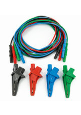 KITGSC4 - HA000021 Kit incluindo 4 cabos (preto/azul/vermelho/verde), 4 pinças jacaré (preto/azul/vermelho/verde)