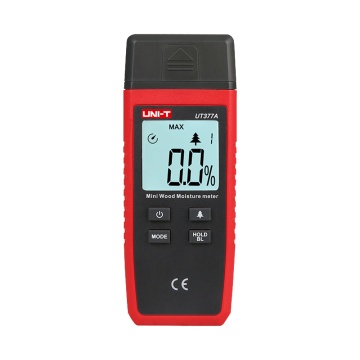 Medidor de humidade da madeira - Selector de tipo de madeira - Correcção em função da humidade do ambiente - Armazenamento de dados | ligação USB ao PC - Valores característicos: MAX/MIN