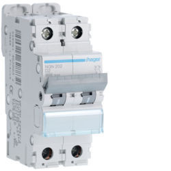 NGN202 - Breaker 2P 2A D 6/10k 2M Hager EAN: 3250614628832