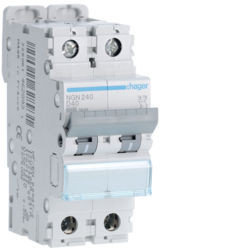 NGN240 - Disjuntor 2P 40A D 6/10kA 2M HAGER EAN:3250614628931