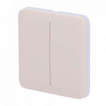 Painel táctil para interruptor de luz dupla - Compatibilidade com AJ-LIGHTCORE-2G - Retroiluminação LED - Painel táctil sem contacto - Cor marfim - Ajax - LightSwitch SoloButton