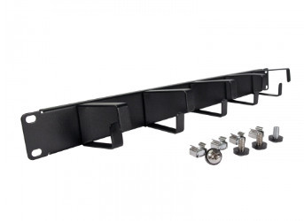 Panel Pasa-cables a Rack 19" 1U, 5 Aro de 80mm