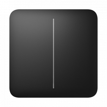Panel táctil a cambiar de luz par - Compatibilidad con AJ-LIGHTCORE-2G - Retroiliminación LED - Panel táctil sin contacto - Color negro - Ajax - Enchufe Solobutton