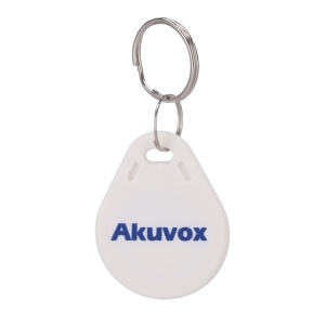 Porta-chaves TAG de proximidade numerado - ID por radiofrequência - MF passivo: Branco - Alta frequência 13.56 MHz - Dimensões: 58 (Al) x 27 (An) mm
