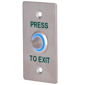 Pulsador abrepuertas con LED - Uso profesional - Probado 100.000 usos - NO/NC/COM | Montaje empotrado o en superficie - Dimensiones 86 (Al) x 50 (An) x 29 (Pr) mm - Fabricado en acero inoxidable