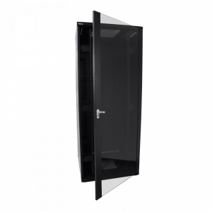 Rack Bastidor 19" 42U. Porta de vidro temperado e laterais acessíveis. Dimensões: 800x2010x1000mm. Instalação: Solo