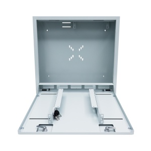 Rack de parede original da Uniview - Estrutura resistente em aço SPCC - Método de instalação na parede - Amplas dimensões internas de 580x546x150 mm - Espessura da chapa robusta de 1.2 a 1.5 mm - Sistema compatível com a interface de montagem VESA
