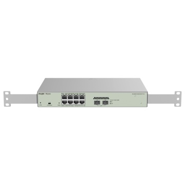 Reyee Switch Poe Cloud Layer 2 - 8 Ports Poe+ Gigabit+ 2 SFP Gigabit - 30W by door 802.3AF/AT/Maximum 125W - Static Lag/DHCP Snoop/IGMP Snoop/Port Mirror - VLAN/Holder/STP/ACL/SNMP/SNMP rack