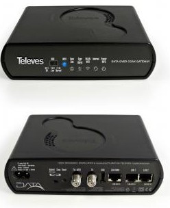 Router-Transmitter/Empfängerdaten 1GBPS-HDTV nach Koaxial, SPS und WLAN (WiFi-Option mit niedriger Leistung), 3 Ethernet-Steckverbinder und 2 "F-Anschlüssen" ("F" Connectors "(" Stecker "(Stecker"