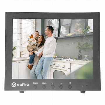 Safire Monitor LED 10 " - entwickelt für die Videowachung - Format 4: 3 - VGA, HDMI, Loop BNC und Audio - Auflösung 1024x768 - Integrierte Altifalantes