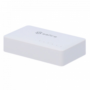 Safire - Switch de mesa - 5 porta Gigabit - Velocidade 10/100/1000 Mbps - Plug &amp; Play - Tecnologia de poupança de energia