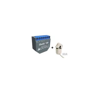 SHELLY EM+50A – DOPPELTES WIFI-VERBRAUCHSZÄHLERMODUL + 50A-KERN