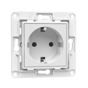 Shelly Wall Socket EU Blanco - Monitoreo preciso del consumo eléctrico local - Soporta cargas de alta potencia hasta 16A - Wi-Fi 2,4GHz / Bluetooth - Soporta AC 110-240V / chuko de seguridad (Tipo F - Compatible con Alexa y Google