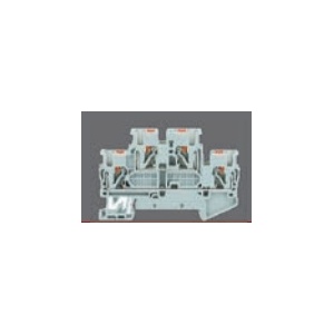 SOFLIGHT – SL-BD2025PI-G – Doppelstock-Push-in-DIN-Schienen-Klemmenblock, 0,2–2,5 mm, 500 V/22 A, Grau