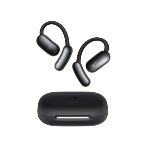Soundcore Aerofit 2 Pro - Formato duplo: ouvido aberto e ANC adaptativa - Som Hi-Res com LDAC e áudio espacial - Chamadas nítidas com 4 microfones e IA - Ligação multiponto Bluetooth 6.1 - Resistência à água e ao suor IP55