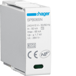 SPB065N - Cart. N-PE Recharg in 20ka, IMAX 65KA HAGER EAN: 3250615515360
