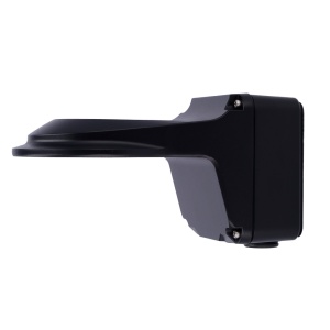Suporte de parede - Caixa de conexões - Apto para uso no exterior - Cor Preta 128.mm(Al) x 126.2(An) x 235(Fo) - Compatível com Uniview - Passador de cabos