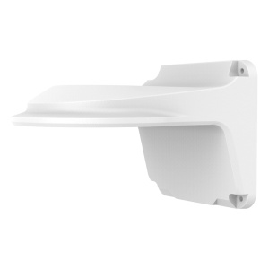 Suporte de parede - Para câmaras dome - Apto para uso no exterior - Cor branco - Passador de cabos - 126 mm (Al) x 126 (Lg) x 188 (Pf) mm