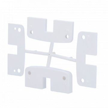 Suporte para trinco inteligente - Compatível com WM-BOLT-W e WM-BOLT-WIFI-W - Adequado para a montagem da peça da armação - Grossura: 1 mm / 2 mm / 5 mm / 10 mm - Suportes combináveis - Cor branco