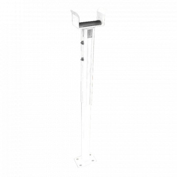 Support vertical des bras de barrière - Compatible avec ZK -probg30xx - pour les barrières à barres à 6 mètres - Hauteur réglable: 77 ~ 102 cm - Installation facile - Couleur blanche