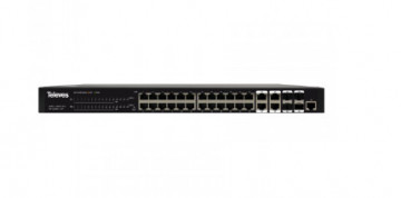 Switch Ethernet L2+: 24x Gb Ethernet (PoE+, 370W) + 4x SFP (1 Gbps)