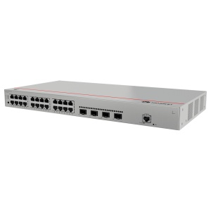Switch gerenciável L2+ - 24 portas Gigabit Ethernet de acesso RJ45 - 2 portas 2.5GE SFP e 2 portas 10GE SFP+ - Capacidade de comutação de 98 Gbps e 73 Mpps - Design 100% silencioso, sem ventoinha (fanless) - Gestão avançada através da Web, CLI, SNMP e Clo