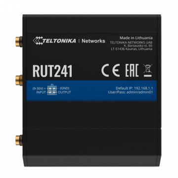 Teltonika Router 4G Industrial - 2 ports Ethernet RJ45 Fast Ethernet - 4G (LTE) Cat 4 to 150MBPS - 1x Digital Input/Output - Wi -Fi 802.11b/g/N 2.4GHz - Aluminum