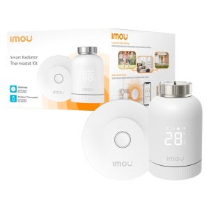 Thermostat de radiateur intelligent IMMENTÉ - Gérer à partir de l'application - Zigbee 3.0 - Pocale de passerelle incluse - faible consommation - ajustement pour l'intérieur