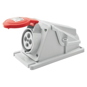 Tomada fixa de superfície a 90°, IP44, 3P+T, 16 A, 400 V