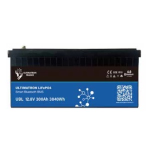 UBL-12-300H-PRO - Bateria Ultimatron Lítio 12,8V 300Ah PRO 3840Wh LiFePO4 Smart BMS com Bluetooth