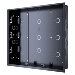 Unterstützung für Video-Gegensprechanlagen – speziell für Akuvox AK-X916S – Maße: 336 (H) x 382 (Lg) x 59 (Fd) mm – hergestellt aus verzinktem Stahl – Einbaumontage – einfache Installation