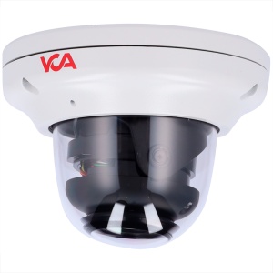VCA Technology - model VCA-IPAi358-MR, gama IPAi - Câmara mini dome IP 4K IV IA - Resolução 8Mpx Lente 2.7~13.5mm. IR 30m. - Análise de vídeo VCA (aprendizagem profunda opcional) - Compatível ONVIF perfil S/T/M, NDAA, IK10, IP67