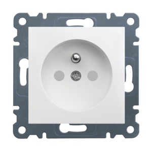 WL1040 - lumina - Tomada FR c/obturadores, branco HAGER EAN:8694407000491