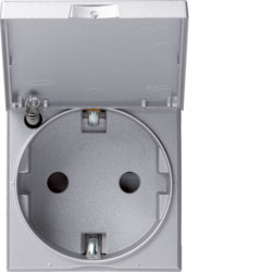 WXF165T - Galerie 2M Plug Schuko avec Tampa, Alum Hager Ean: 3250617191821