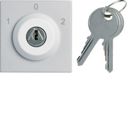 WXF617T - Bouton de clé de galerie 2M, 3 Pos., Aluminium Hager Ean: 3250617198820