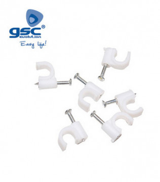 000301300 - 8433373013001Saco con 100 clips a cable de manguera redondo de 6 mm