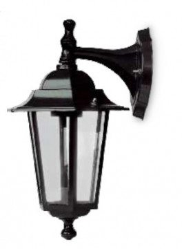 000701857 - 8433373018570Lanterna de jardim com braço para cima Lenna Series E27 Preto