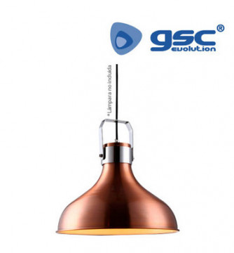 000705252 - 8433373052529Luminária pendiente Barum E27 1M Cobre
