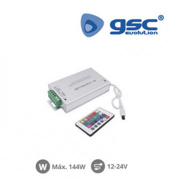 001500301 - 8436039203013Controlador para tiras LED RGB 144W 12V-24V