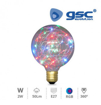 002004843 - 8433373048430 LED Globo G95 Decorative Starlight 2W E27 RGB