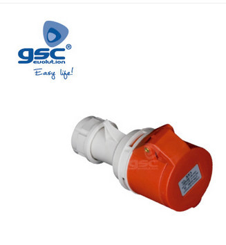 002300390 - 8436021943903Base aéreo Cetac 5P (3P+N+t) 16A IP44 Rojo